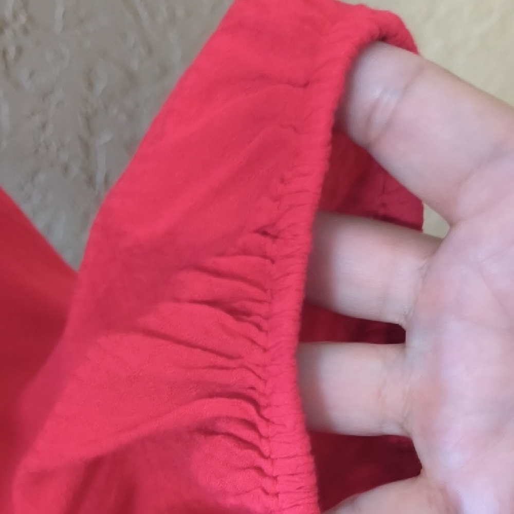 Maeve Red 3/4 Sleeve Pleated Tunic - Picture 5 of 6